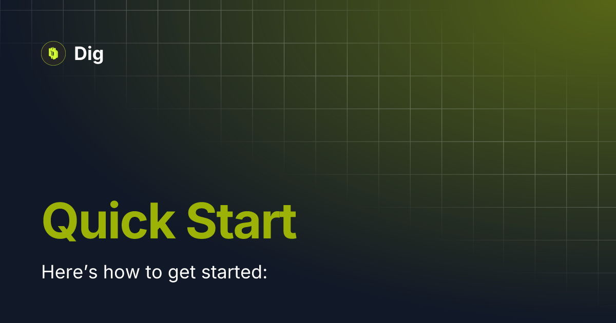 Quick Start | Dig